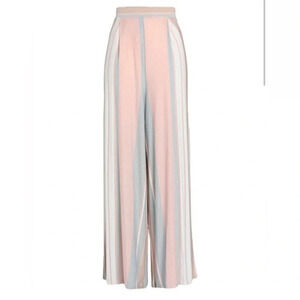 White Wise Strechy Size L Colorblock Light Pink wide leg palazzo pants trousers